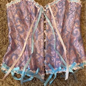 Elegant Purple Corset with Blue Accents